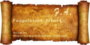 Feigelstock Albert névjegykártya